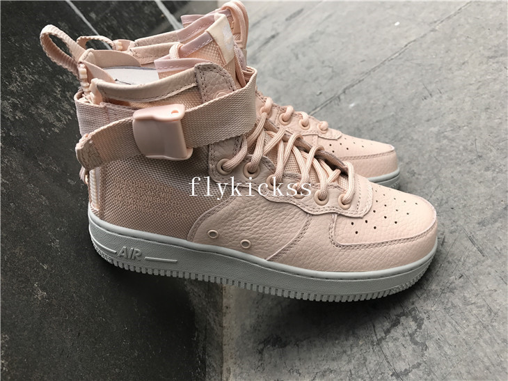 Nike Air Force 1 Midtop Orange Quartz And Pale Grey